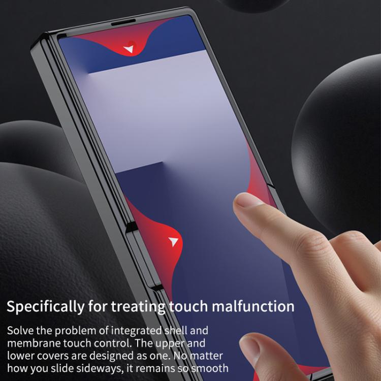 For Samsung Galaxy Z Fold7 5G GKK Integrated Magnetic Phantom Hinge Phone Case with Holder(Silver) - Galaxy Z Fold7 5G Cases by GKK | Online Shopping UK | buy2fix
