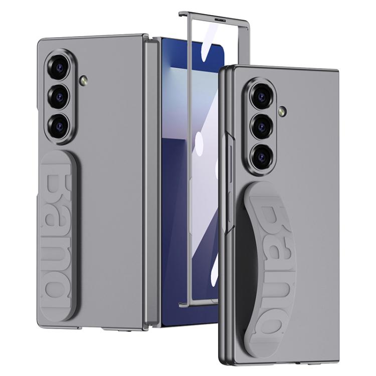 For Samsung Galaxy Z Fold7 5G GKK Integrated Silicone Wristband Folding Phone Case(Grey) - Galaxy Z Fold7 5G Cases by GKK | Online Shopping UK | buy2fix