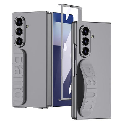 For Samsung Galaxy Z Fold7 5G GKK Integrated Silicone Wristband Folding Phone Case(Grey) - Galaxy Z Fold7 5G Cases by GKK | Online Shopping UK | buy2fix