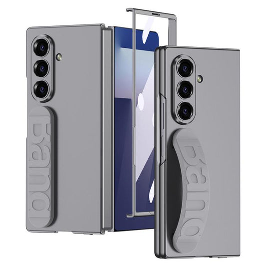 For Samsung Galaxy Z Fold7 5G GKK Integrated Silicone Wristband Folding Phone Case(Grey) - Galaxy Z Fold7 5G Cases by GKK | Online Shopping UK | buy2fix