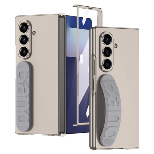 For Samsung Galaxy Z Fold7 5G GKK Integrated Silicone Wristband Folding Phone Case(Titanium Gray) - Galaxy Z Fold7 5G Cases by GKK | Online Shopping UK | buy2fix