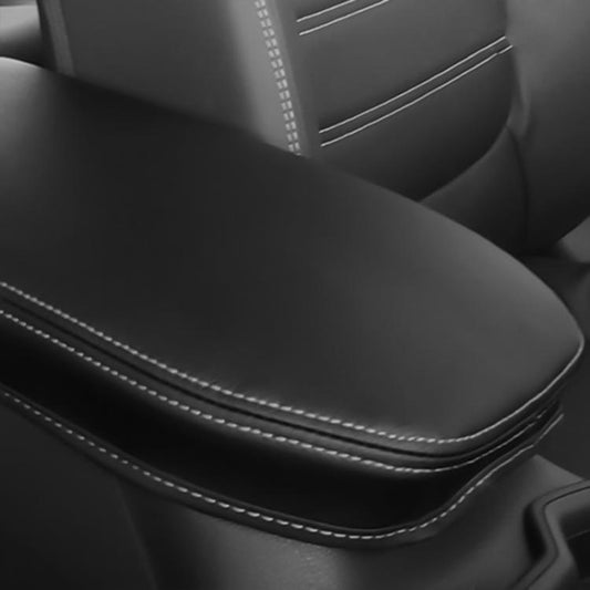 Car Central Armrest Box Protective Leather Cover for Toyota RAV4 2000(Black Grey) - Seat Accessories by buy2fix | Online Shopping UK | buy2fix