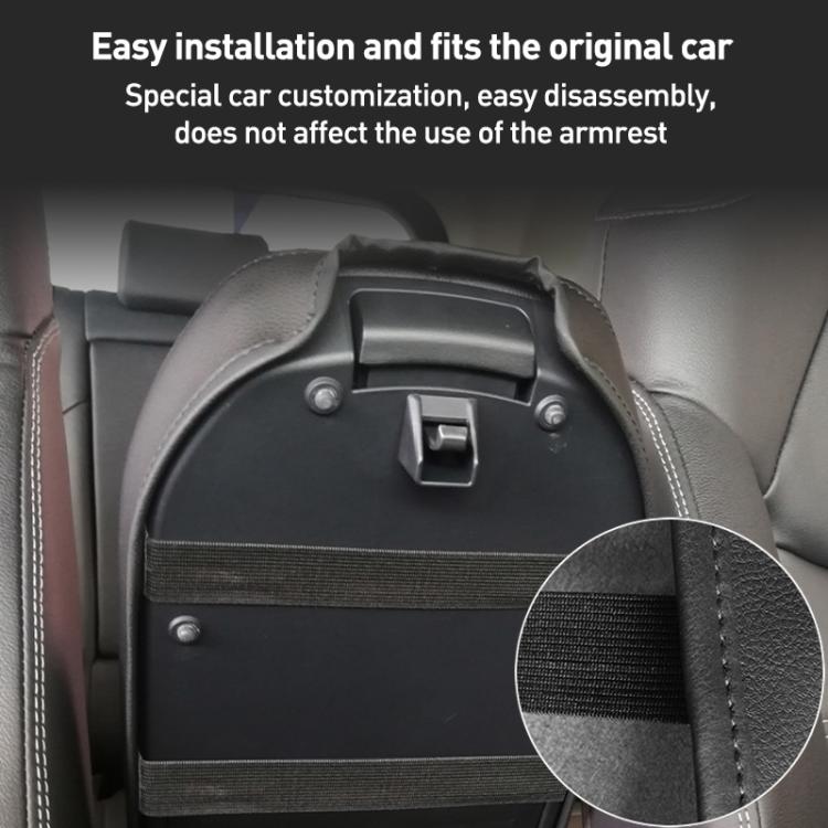 Car Central Armrest Box Protective Leather Cover for Toyota RAV4 2000(Black Red) - Seat Accessories by buy2fix | Online Shopping UK | buy2fix