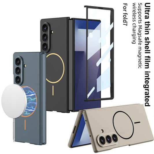 For Samsung Galaxy Z Fold7 5G GKK Integrated Ultra-thin MagSafe Magnetic Folding Phone Case(Titanium Gray) - Galaxy Z Fold7 5G Cases by GKK | Online Shopping UK | buy2fix