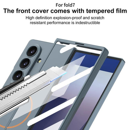 For Samsung Galaxy Z Fold7 5G GKK Integrated Ultra-thin MagSafe Magnetic Folding Phone Case(Silver) - Galaxy Z Fold7 5G Cases by GKK | Online Shopping UK | buy2fix