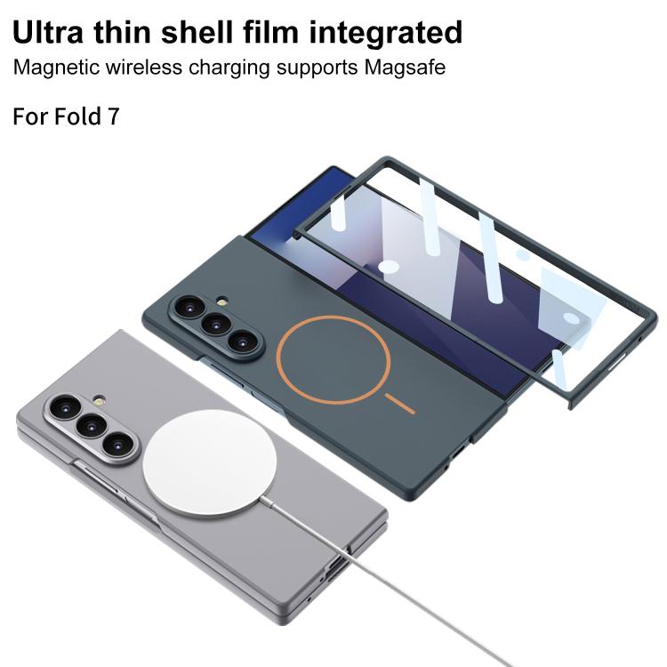 For Samsung Galaxy Z Fold7 5G GKK Integrated Ultra-thin MagSafe Magnetic Folding Phone Case(Silver) - Galaxy Z Fold7 5G Cases by GKK | Online Shopping UK | buy2fix