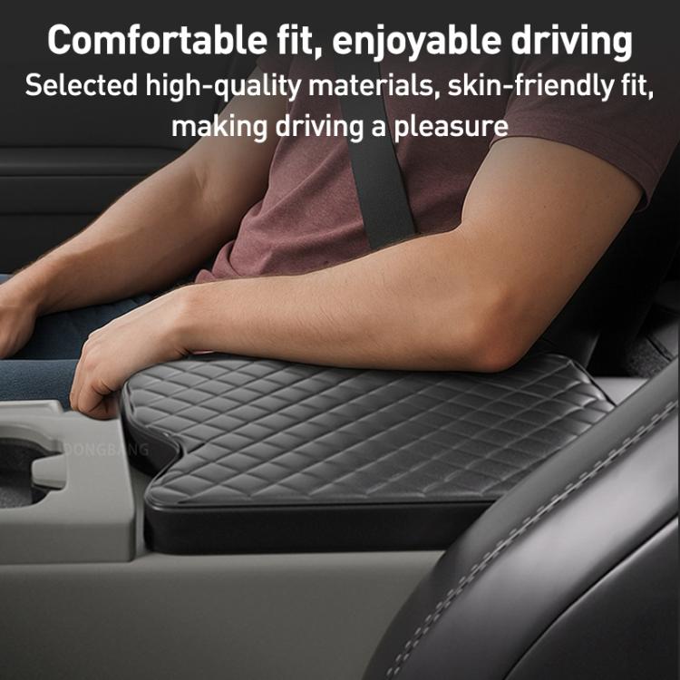 Car Central Armrest Box Protective Leather Cover Mat for Ford F150 2015-2022(Black) - Seat Accessories by buy2fix | Online Shopping UK | buy2fix