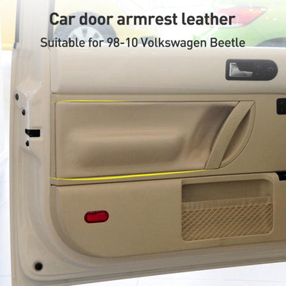 2pcs/Set Car Modified Microfiber Leather Door Panel Cover for Volkswagen Beetle 1998-2010(Black) - Car Interior Mouldings by buy2fix | Online Shopping UK | buy2fix
