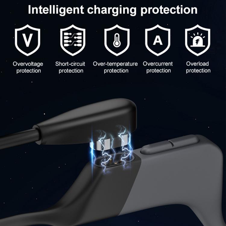 Type-C to 4 Pin Bone Conduction Earphone Magnetic Charging Cable For Shokz OpenSwim Pro S710(Black) - Other Accessories by buy2fix | Online Shopping UK | buy2fix