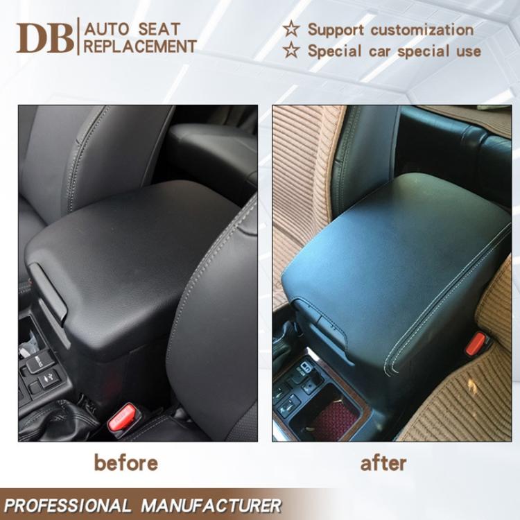 Car Central Armrest Box Protective Leather Cover for Toyota Prado 2010-2019(Black Grey) - Seat Accessories by buy2fix | Online Shopping UK | buy2fix