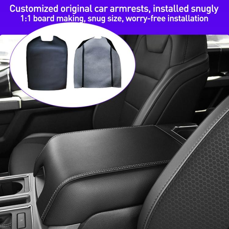 Car Central Armrest Box Protective Leather Cover Mat for Ford F150 2015-2020(Black) - Seat Accessories by buy2fix | Online Shopping UK | buy2fix