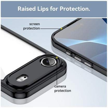 For iPhone Air Colorful Series Acrylic + TPU Phone Case(Black) - iPhone Air Cases by buy2fix | Online Shopping UK | buy2fix