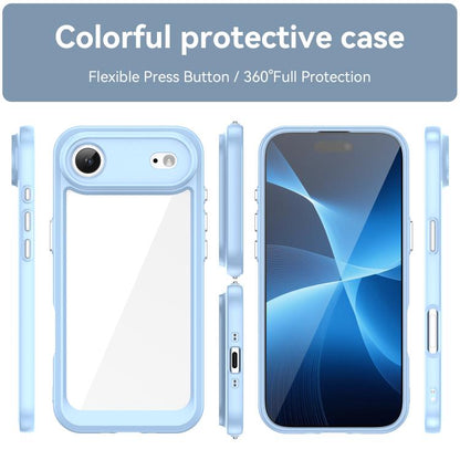 For iPhone Air Colorful Series Acrylic + TPU Phone Case(Blue) - iPhone Air Cases by buy2fix | Online Shopping UK | buy2fix