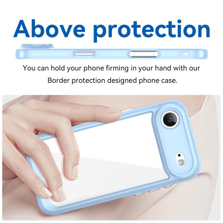 For iPhone Air Colorful Series Acrylic + TPU Phone Case(Blue) - iPhone Air Cases by buy2fix | Online Shopping UK | buy2fix