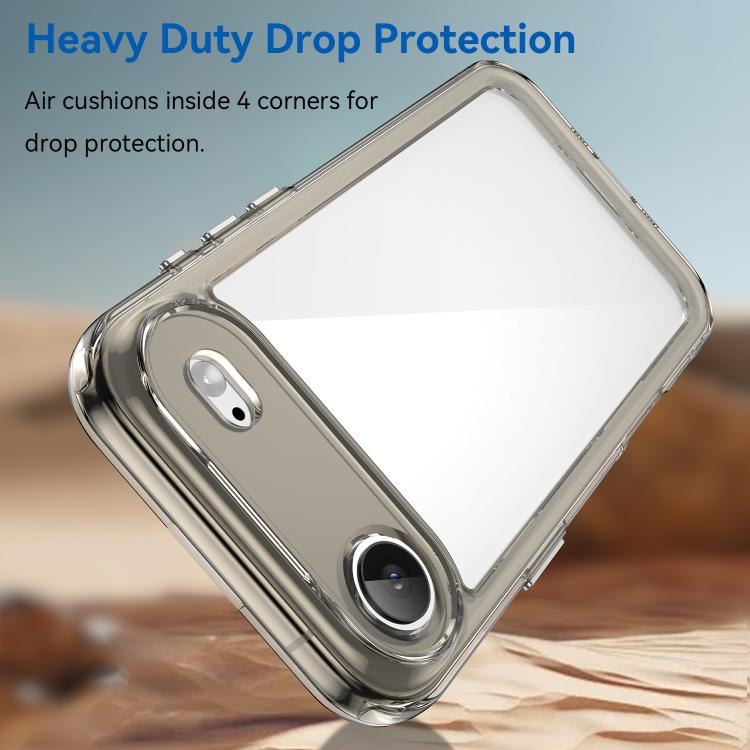 For iPhone Air Colorful Series Acrylic + TPU Phone Case(Transparent Grey) - iPhone Air Cases by buy2fix | Online Shopping UK | buy2fix