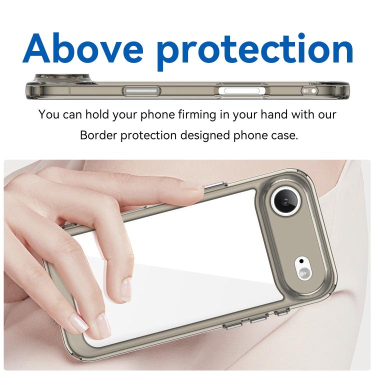 For iPhone Air Colorful Series Acrylic + TPU Phone Case(Transparent Grey) - iPhone Air Cases by buy2fix | Online Shopping UK | buy2fix