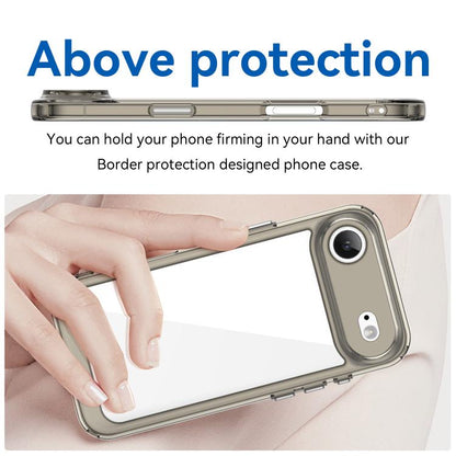 For iPhone Air Colorful Series Acrylic + TPU Phone Case(Transparent Grey) - iPhone Air Cases by buy2fix | Online Shopping UK | buy2fix