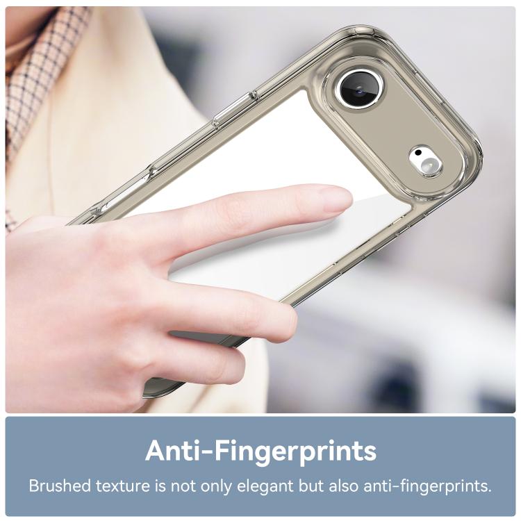 For iPhone Air Colorful Series Acrylic + TPU Phone Case(Transparent Grey) - iPhone Air Cases by buy2fix | Online Shopping UK | buy2fix