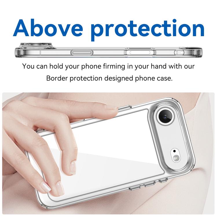 For iPhone Air Colorful Series Acrylic + TPU Phone Case(Transparent) - iPhone Air Cases by buy2fix | Online Shopping UK | buy2fix