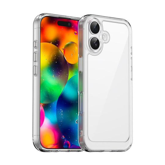 For iPhone 17 Colorful Series Acrylic + TPU Phone Case(Transparent)