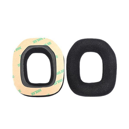 2pcs Self-adhesive Replacement Earpads For Logitech Astro A10 / A50, Material:Flannel Fabric(Black) - Earmuff & Pad by buy2fix | Online Shopping UK | buy2fix