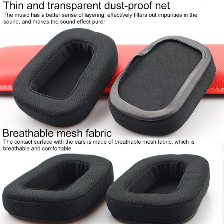 2pcs Insert Replacement Earpads For Logitech G533 / G633 / G635 / G933 / G935, Material:Mesh Fabric(Black) - Earmuff & Pad by buy2fix | Online Shopping UK | buy2fix