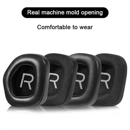 For Alienware AW988 1 Pair Ice Silk Cloth Ice Feeling Snap-on Type Earphone Covers(Black) - Earmuff & Pad by buy2fix | Online Shopping UK | buy2fix