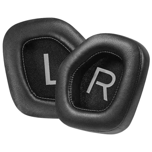 For Alienware AW988 1 Pair Protein Leather Snap-on Type Earphone Covers(Black) - Earmuff & Pad by buy2fix | Online Shopping UK | buy2fix