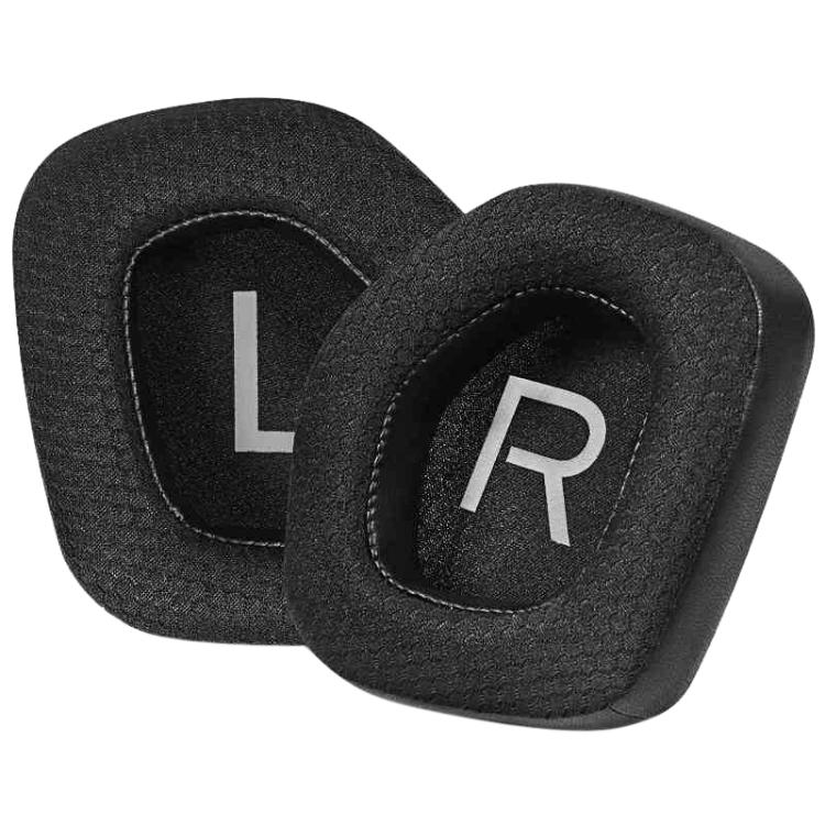 For Alienware AW988 1 Pair Protein Leather + Football Net Snap-on Type Earphone Covers(Black) - Earmuff & Pad by buy2fix | Online Shopping UK | buy2fix