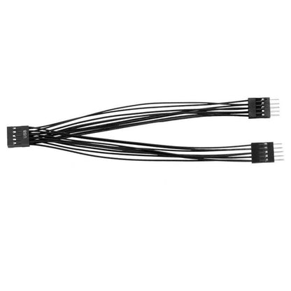 Desktop Computer Motherboard 2 in 1 9 Pin USB Adapter Extension Cable(Black) - USB Cable by buy2fix | Online Shopping UK | buy2fix