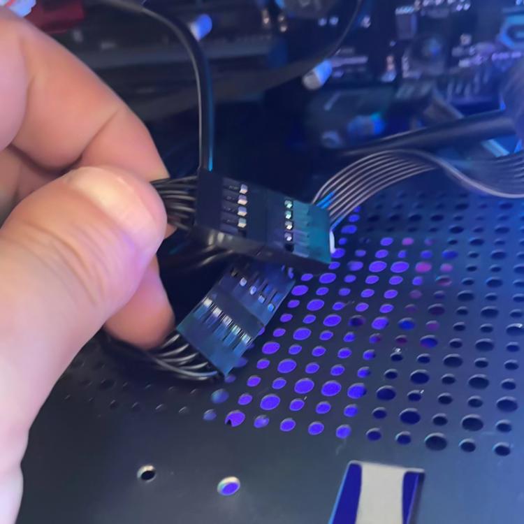 Desktop Computer Motherboard 2 in 1 9 Pin USB Adapter Extension Cable(Black) - USB Cable by buy2fix | Online Shopping UK | buy2fix