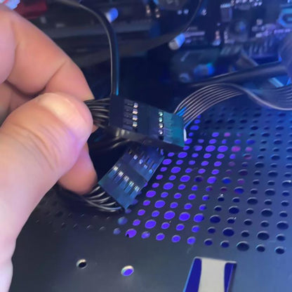 Desktop Computer Motherboard 2 in 1 9 Pin USB Adapter Extension Cable(Black) - USB Cable by buy2fix | Online Shopping UK | buy2fix