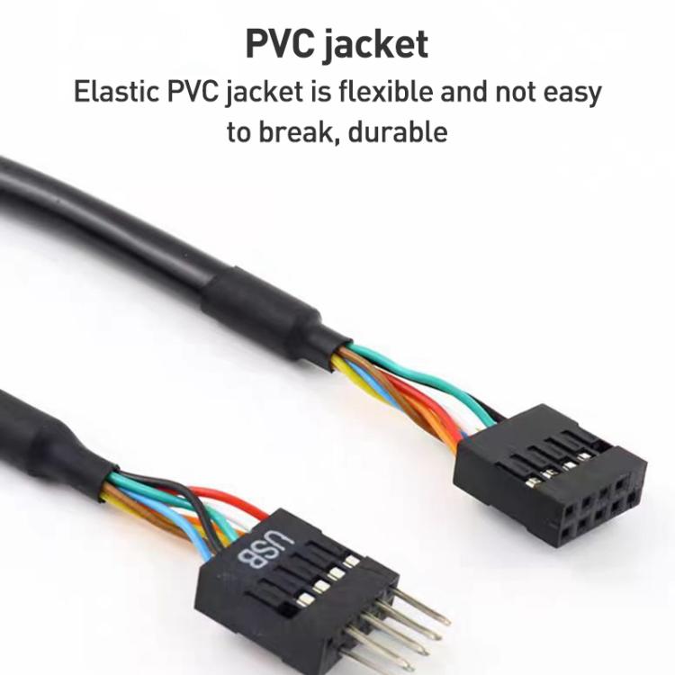 2pcs Computer Motherboard USB3.0 Adapter Cable(20 Pin Male to 9 Pin Female) - USB 3.0 by buy2fix | Online Shopping UK | buy2fix