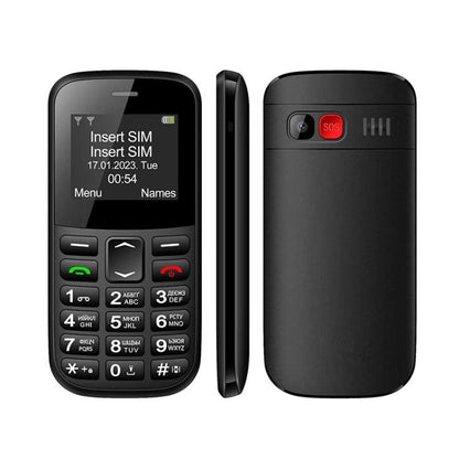 MXMID B210 Keypad Phone, 1.77 inch SC6531E, LED Flashlight, Big Keyboard Big Fonts, SOS, Network: 2G, Dual SIM, Plug:EU Plug(Black) - Others by buy2fix | Online Shopping UK | buy2fix