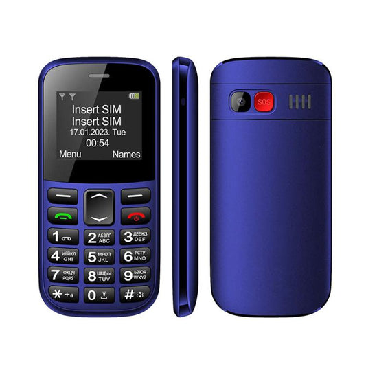 MXMID B210 Keypad Phone, 1.77 inch SC6531E, LED Flashlight, Big Keyboard Big Fonts, SOS, Network: 2G, Dual SIM, Plug:AU Plug(Blue) - Others by buy2fix | Online Shopping UK | buy2fix