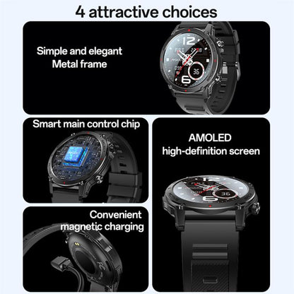 Yesido IO31 1.43 inch AMOLED Screen Smart Watch Support BT Call / Heart Rate(Black) - Smart Watches by Yesido | Online Shopping UK | buy2fix