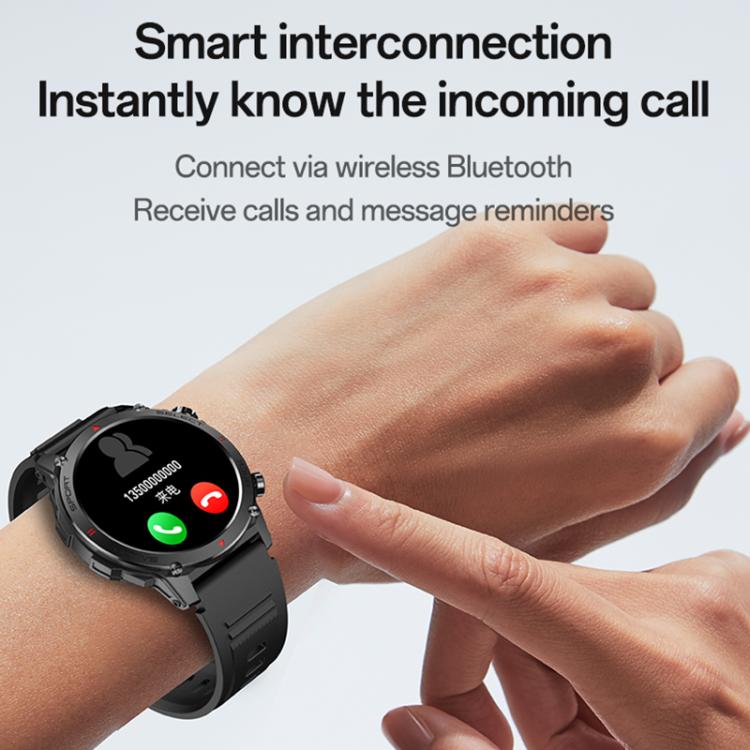 Yesido IO31 1.43 inch AMOLED Screen Smart Watch Support BT Call / Heart Rate(Black) - Smart Watches by Yesido | Online Shopping UK | buy2fix