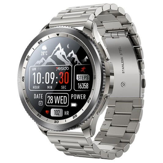 Yesido IO34 1.43 inch AMOLED Screen Metal Smart Watch Support BT Call(Grey) - Smart Watches by Yesido | Online Shopping UK | buy2fix