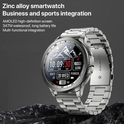 Yesido IO34 1.43 inch AMOLED Screen Metal Smart Watch Support BT Call(Grey) - Smart Watches by Yesido | Online Shopping UK | buy2fix