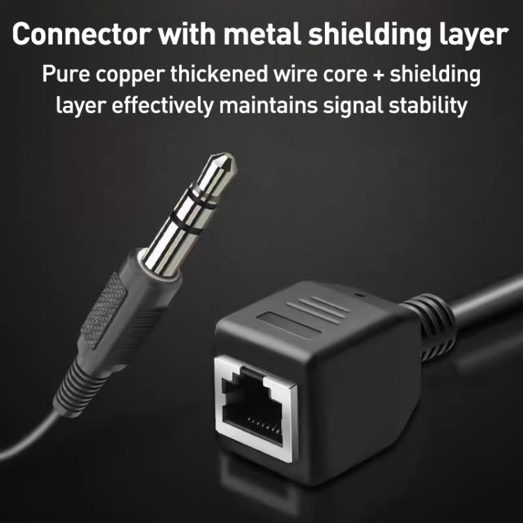 3.5mm Male to RJ45 Female Network Port Touch Screen Adapter Cable for Thunderstone(Black) - Power Cord by buy2fix | Online Shopping UK | buy2fix