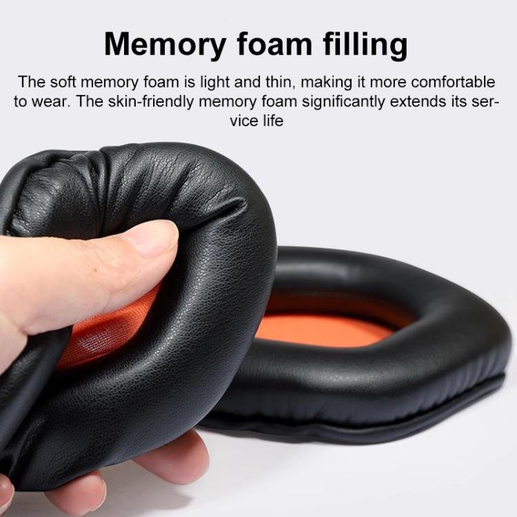 1 Pair Snap-on Replacement Earpads For ASUS ROG Strix7.1, Material:Football Net Fabric(Black Grey) - Earmuff & Pad by buy2fix | Online Shopping UK | buy2fix