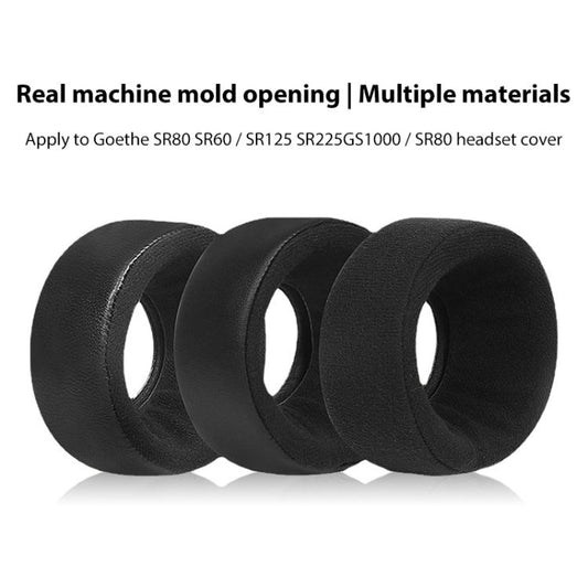 2pcs Lambskin Flannel Earphone Replacement Earpads Pads For Grado SR60 / SR80 / SR125 / SR225(Black) - Earmuff & Pad by buy2fix | Online Shopping UK | buy2fix