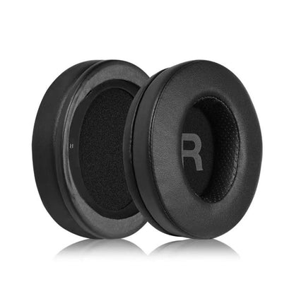 1 Pair Protein Leather Stitching LR Printing Earphone Replacement Earpads Pads For Philips SHP9500(Black) - Earmuff & Pad by buy2fix | Online Shopping UK | buy2fix