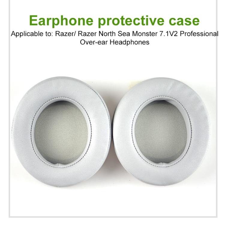 1 Pair Rotating Snap-on Replacement Earpads For Razer Kraken Pro V2, Material:Football Net Fabric(Grey) - Earmuff & Pad by buy2fix | Online Shopping UK | buy2fix