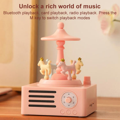 T15 Carousel Bluetooth Mini Wireless Smart Speaker(Wood Grain) - Desktop Speaker by buy2fix | Online Shopping UK | buy2fix