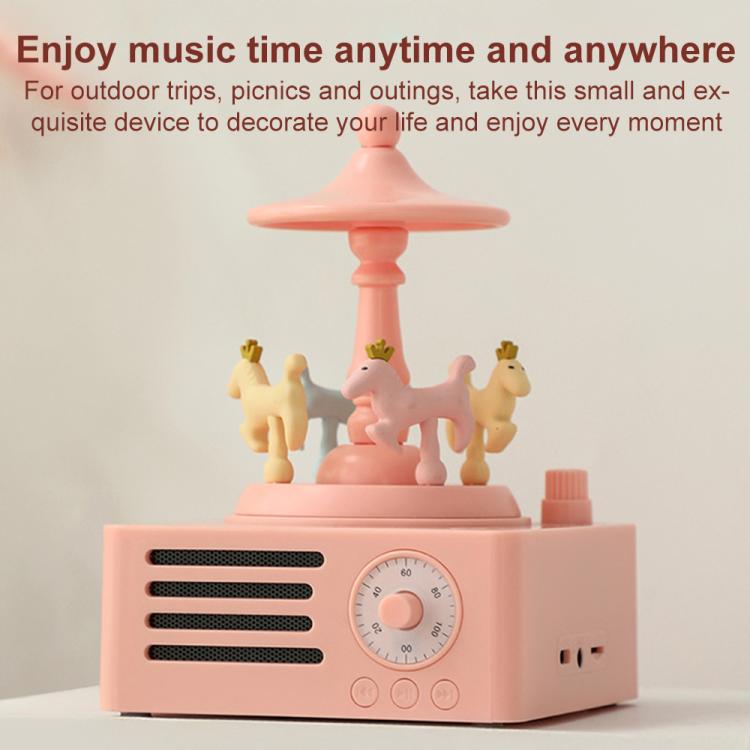 T15 Carousel Bluetooth Mini Wireless Smart Speaker(Wood Grain) - Desktop Speaker by buy2fix | Online Shopping UK | buy2fix