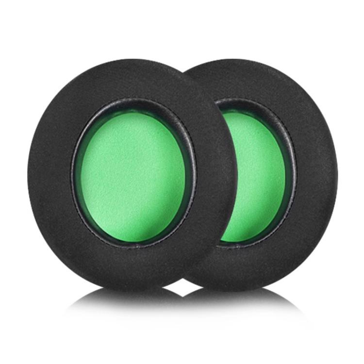 2pcs Insert Replacement Earpads For Razer Kraken Tournament / Edition / Kraken Kitty, Material:Protein Leather and Ice Silk Fabric(Black Green) - Earmuff & Pad by buy2fix | Online Shopping UK | buy2fix