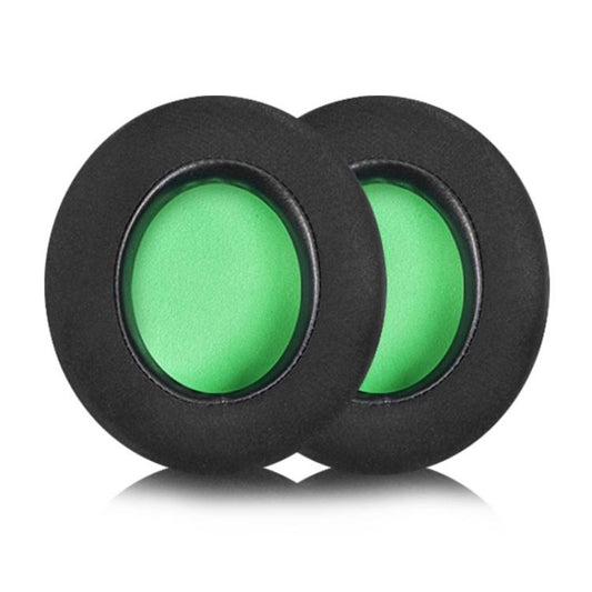 2pcs Insert Replacement Earpads For Razer Kraken Tournament / Edition / Kraken Kitty, Material:Protein Leather and Ice Silk Fabric(Black Green) - Earmuff & Pad by buy2fix | Online Shopping UK | buy2fix