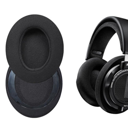 2pcs Lambskin Splicing Earphone Replacement Earpads Pads For Philips SHP9500(Black) - Earmuff & Pad by buy2fix | Online Shopping UK | buy2fix