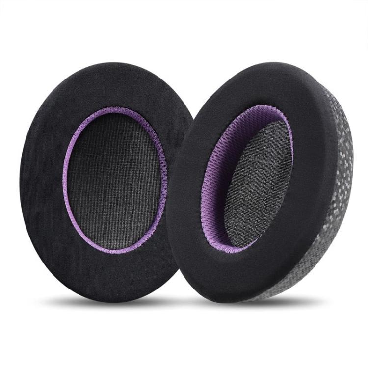 2pcs Insert Replacement Earpads For Razer Standard X / Kraken X / V3 X, Material:Ice Leather Fabric(Black Purple) - Earmuff & Pad by buy2fix | Online Shopping UK | buy2fix